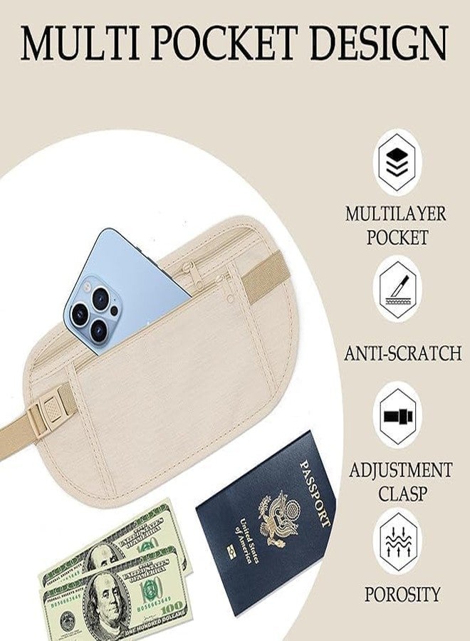 DOEASY 1pcs Secure Travel Money Belt, Anti-Theft Passport Holder Travel Wallet for Men Women, Hidden Under Clothes Belt Wallet, Security Travel Pouch, Waterproof Waist Bumbag for Money(Multicolor) - Image 3